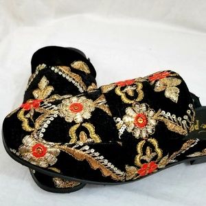 Free People Brocade Mules NWOT